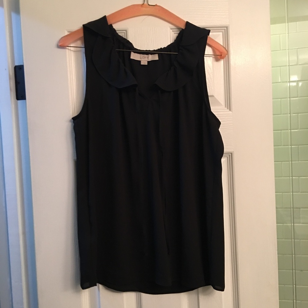 Loft ruffle tank